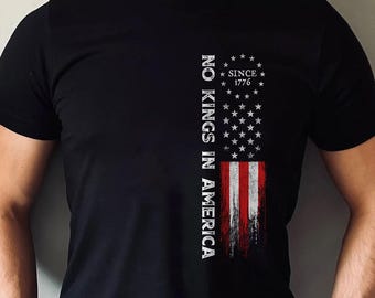 No Kings in America Shirt, Patriotic Shirt, No Kings Shirt, Protest Shirt, We The People, Funny Political T-Shirt, 4th Of July Shirt