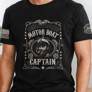 Motor Boat Captain T-shirt, Cruise Shirts For Men, Funny Shirts For Men, Patriotic Shirts For Men, American Flag Shirts, 4th Of July Shirts