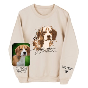 Personalized Hoodie With Photo, Custom Sweatshirts For Dog Mom, Cat Dad Gift Custom Hoodie, Custom Pet Photo Sweatshirt, Photo Dog Cat Shirt