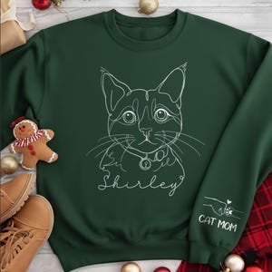 Personalized Sweatshirt With Photo, Custom Pet Photo Hoodies, Cat Dad Gift Custom Hoodie, Custom Pet Photo Sweatshirt, Photo Dog Cat Shirt image 8