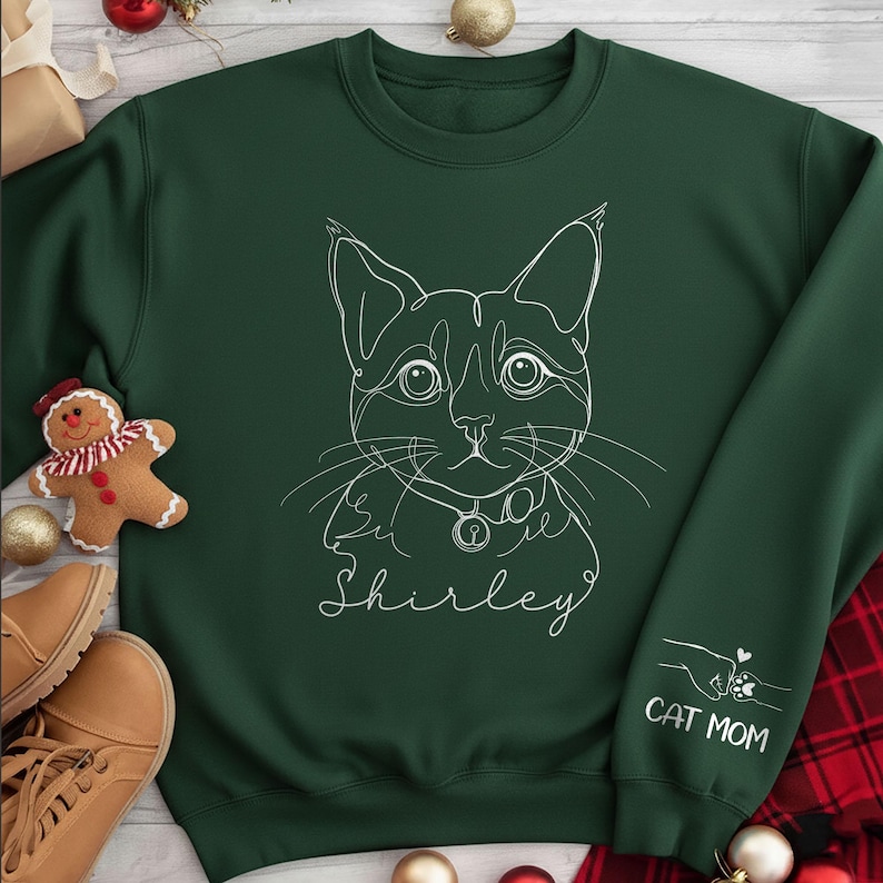 Personalized Sweatshirt With Photo, Custom Pet Photo Hoodies, Cat Dad Gift Custom Hoodie, Custom Pet Photo Sweatshirt, Photo Dog Cat Shirt image 8