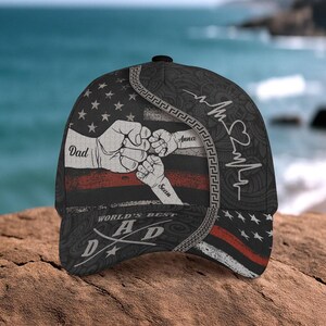 Gorra personalizada &quot;El mejor papá del mundo&quot;, gorras personalizadas para papá, el mejor regalo para papá, golpe de puño para papá, gorra para papá, regalo para papá, gorra para el Día del Padre, regalo para el Día del Padre