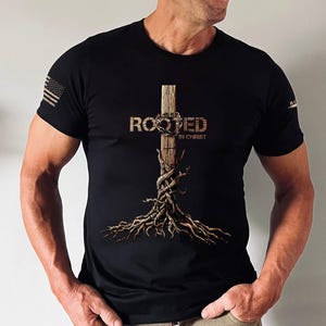 Camiseta "O Caminho, a Verdade, a Vida", Enraizada em Cristo, Coleção Cruz de Jesus, Camiseta para Homens e Mulheres, Católica, Oração, Camisetas "Ele Ressuscitou"