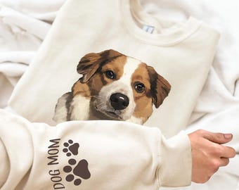 Personalized Hoodie With Photo, Custom Sweatshirts For Dog Mom, Cat Dad Gift Custom Hoodie, Custom Pet Photo Sweatshirt, Photo Dog Cat Shirt