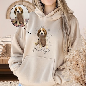 Personalized Hoodie With Photo, Custom Sweatshirts For Dog Mom, Cat Dad Gift Custom Hoodie, Custom Pet Photo Sweatshirt, Photo Dog Cat Shirt