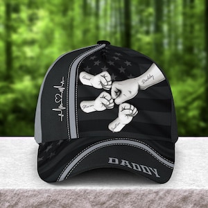 Gepersonaliseerde papahoed, 4 juli-hoed, vuist hobbel papahoed, aangepaste papa-pet, aangepaste vaderdaghoed, beste vader ooit cadeau, aangepaste naamhoed