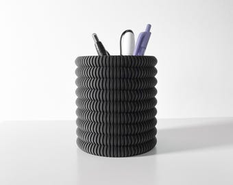 3D Printed Pen Holder: Modern Desk Organizer, Eco-Friendly PLA