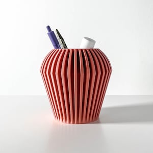 3D Printed Pen Holder: Modern Desk Organizer, Eco-Friendly PLA