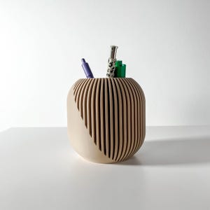 3D Printed Pen Holder: Modern Desk Organizer, Eco-Friendly PLA