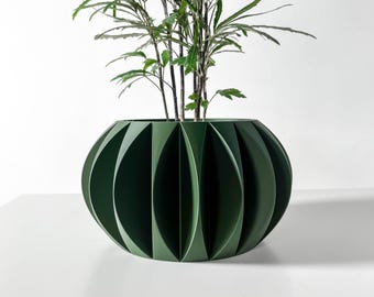 Modern 3D Printed Planter Pot: Minimalist Home Decor with Drainage
