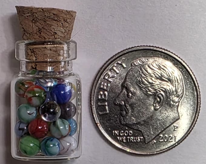 About 25 Miniature Glass Marbles by J. R. and Rebecca Hooper - Etsy
