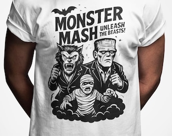 Vintage Halloween Monster Mash,  T-shirt, Spooky Halloween Shirt,Monster Mash Shirt, Halloween Horrors Shirt, Epically Halloween Shirt