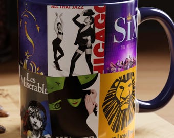 Custom Broadway Musical Collage Accent Coffee Mug