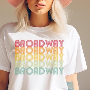 Broadway Retro Vibes Unisex Tee, Perfect for Broadway Musical Lovers, Gift for Theatre Friends, Broadway Fan T-Shirt, Musical Theatre