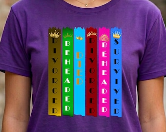 Camiseta juvenil de Broadway "Divorciado, decapitado, muerto" / Camiseta de teatro para niños