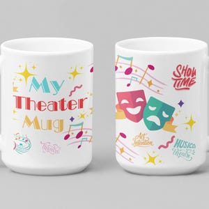 Taza de Teatro, Ideal para Amantes del Teatro, Regalo para Actores, Divertida Taza de Drama, Idea de Regalo de Teatro Musical, Mi Taza de Teatro