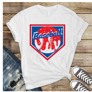 Baseball Drip Shirt. PNG File. Baseball, Game Day, Opening Day. T-Shirts, Totes, Hats, stickers, etc. Baseball Drip, ice cream drip