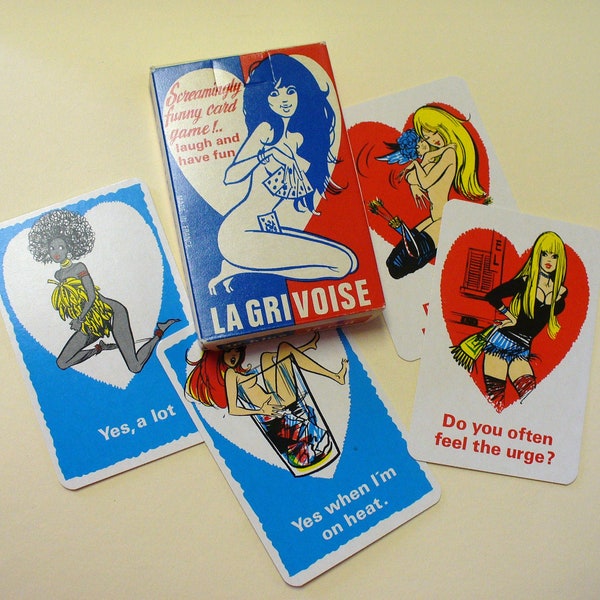 Gioco di carte vintage per adulti La Grivoise 'The Spicy' DEADSTOCK