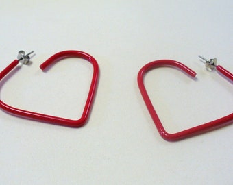 Vintage 80's Heart Earrings DEADSTOCK