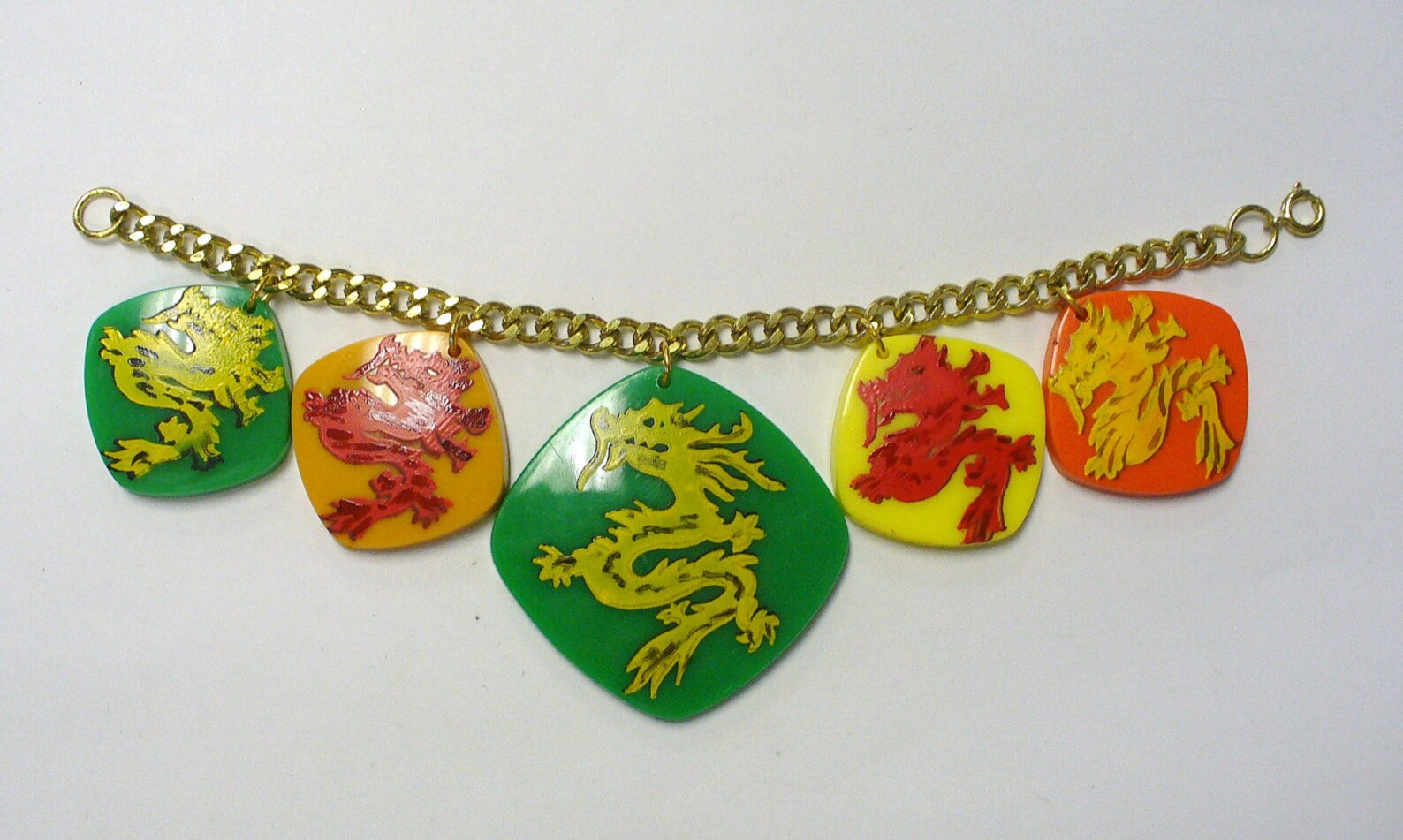 Vintage Dragon Charm Bracelet DEADSTOCK Etsy