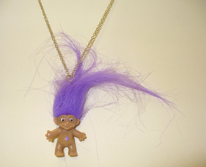 Vintage Treasure Troll Necklace DEADSTOCK Etsy Denmark