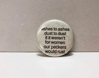 Vintage 1980s X rated button