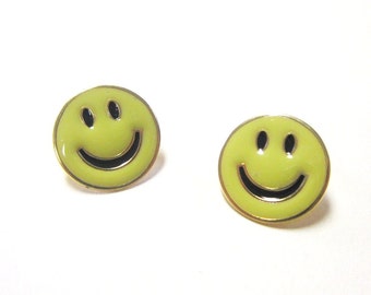 Vintage 90s Happy Face Earrings DEADSTOCK