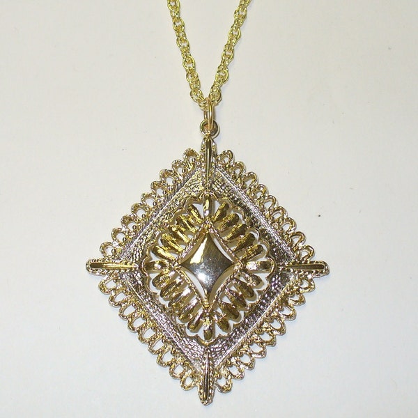 Vintage Diamond Shaped Disco Medallion DEADSTOCK