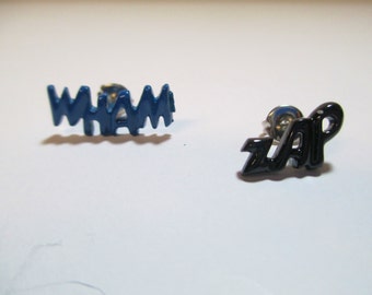 Vintage 80' Super Hero WHAM Zap Post Earrings