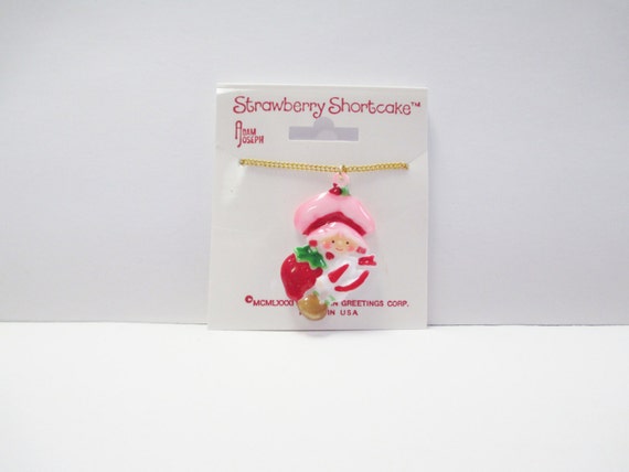 Vintage 80's Original Strawberry Shortcake Necklac