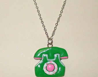 Vintage Telephone Necklace DEADSTOCK