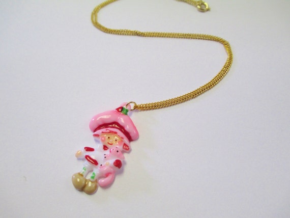 Vintage 80's Original Strawberry Shortcake Neckla… - image 1