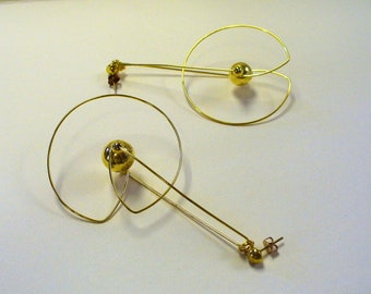 Vintage Geometric Disco Earrings DEADSTOCK