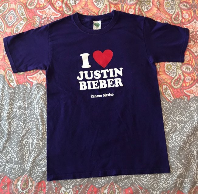 Vintage I Heart Justin Bieber Cancun 