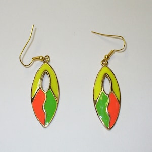 Vintage 80s Neon Earrings DEADSTOCK