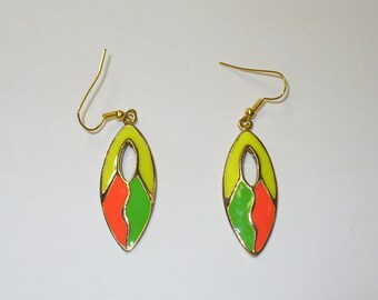 Vintage 80s Neon Earrings DEADSTOCK