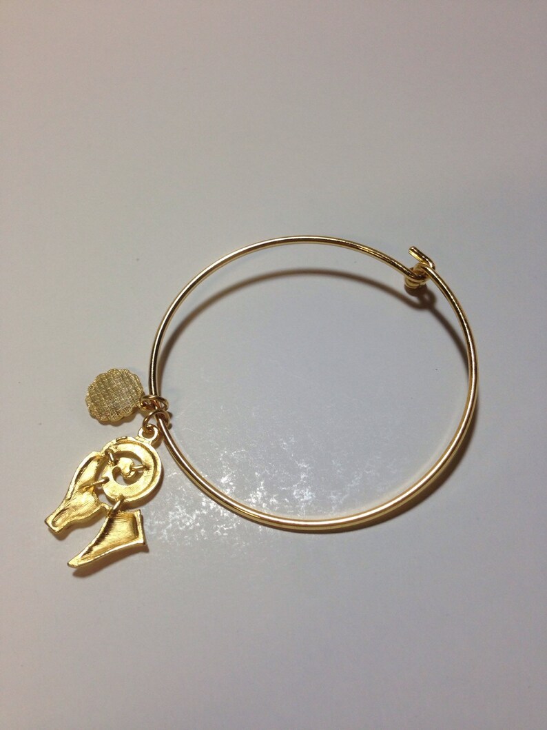 Vintage Goldtone Aries Zodiac Tension Charm Bracelet Etsy