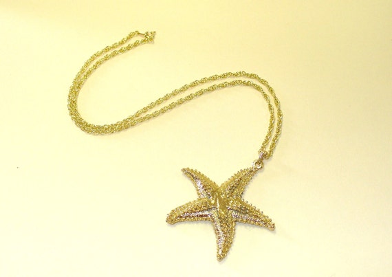 Vintage 80's Starfish Necklace DEADSTOCK - image 3