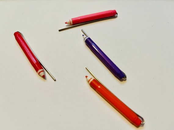 Set of four vintage 1980s colorful pencil bobby p… - image 2
