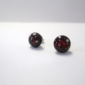 Vintage 70's Italian Glass Dot Post Earrings DEADSTOCK image 3