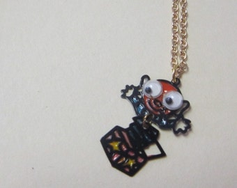 Vintage Googly Eyed Jack in the Box Necklace