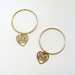 Vintage NKOTB New Kids Hoop Earrings DEADSTOCK image 1