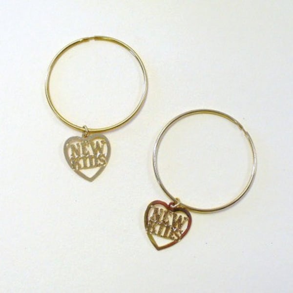 Vintage NKOTB New Kids Hoop Earrings DEADSTOCK