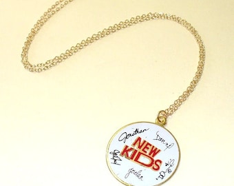 Vintage NKOTB New Kids On The Block Signature Necklace Pendant