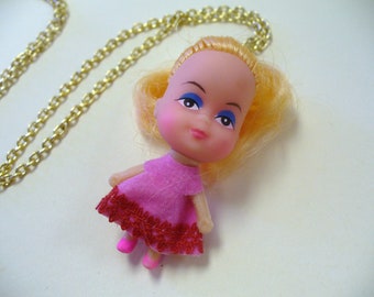 Vintage Tiny Doll Kiddles Necklace DEADSTOCK Samantha