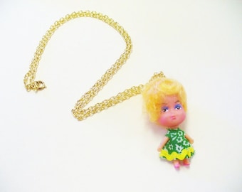 Vintage Tiny Doll Kiddles Necklace DEADSTOCK Polly