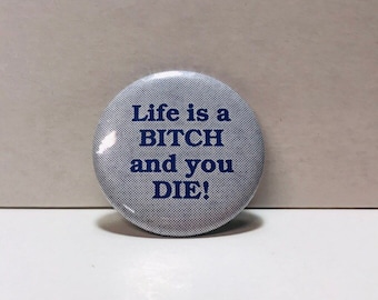 Vintage 1980s X rated button
