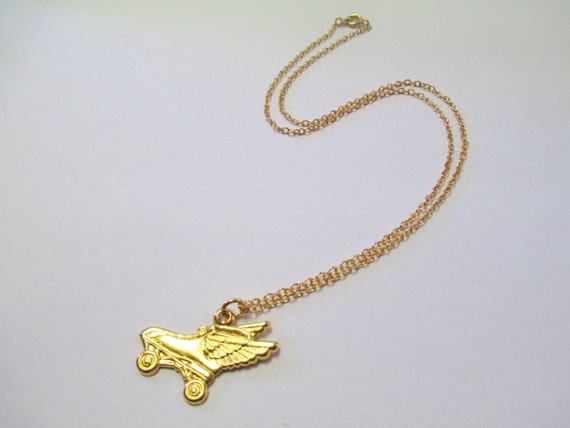 Vintage 90's Roller Skate Necklace Derby DEADSTOC… - image 4