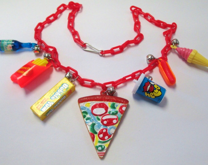 Vintage Plastic Charm Necklace DEADSTOCK Etsy