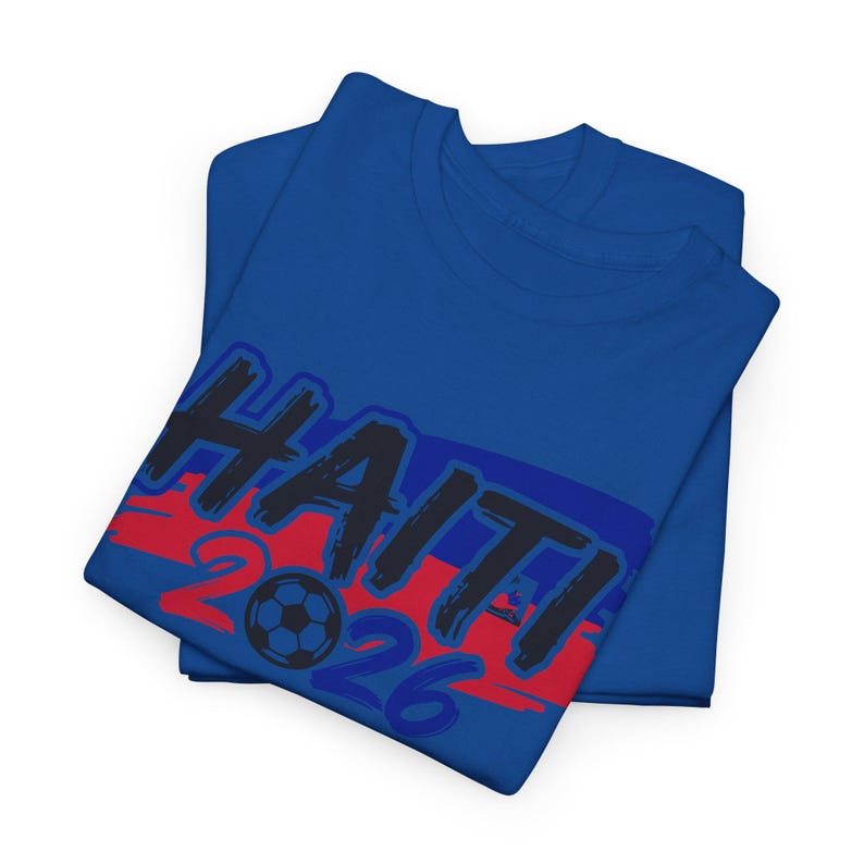 Haiti 2026 WORLD CUP Tee | Haitian Flag Colors, Football Graphic image 6
